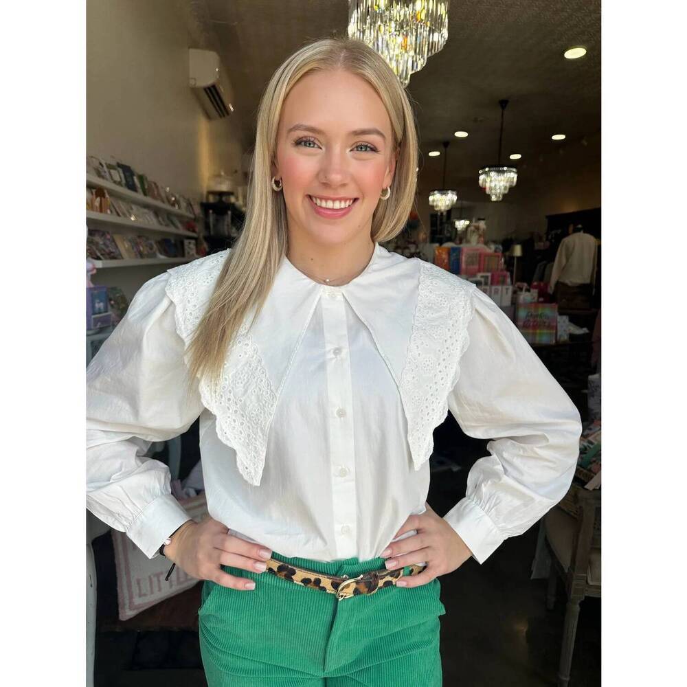 NEW COMPANIA FANTASTICA polly button down shirt in white